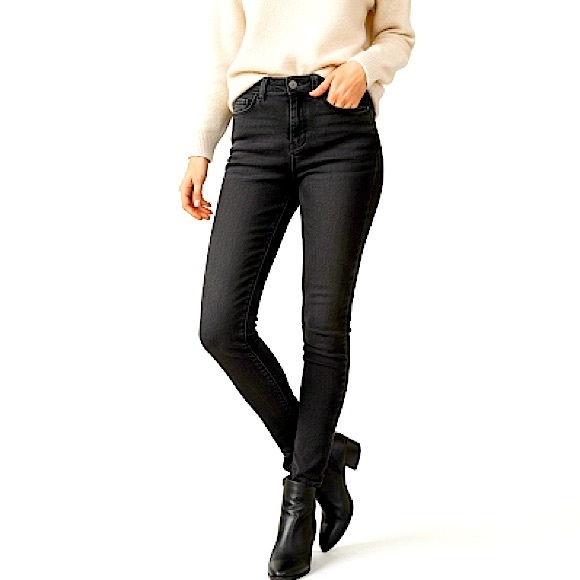 Tinseltown Washed Black Denim Skinny Jeans Size 3 - Picture 1 of 7